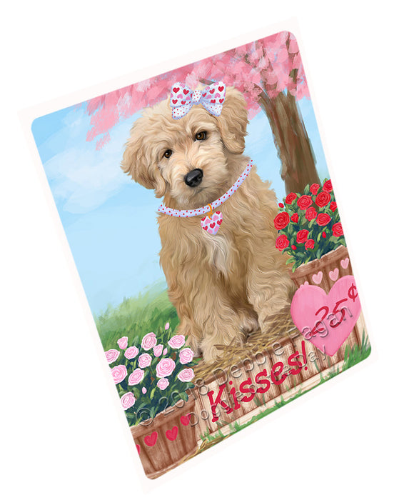 Rosie 25 Cent Kisses Goldendoodle Dog Large Refrigerator / Dishwasher Magnet RMAG97506