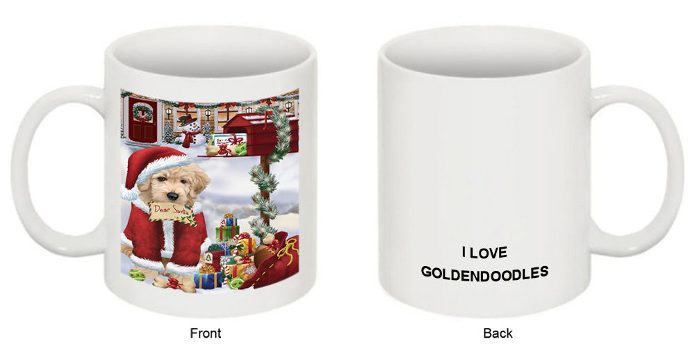 Goldendoodle Dog Dear Santa Letter Christmas Holiday Mailbox Coffee Mug MUG48935