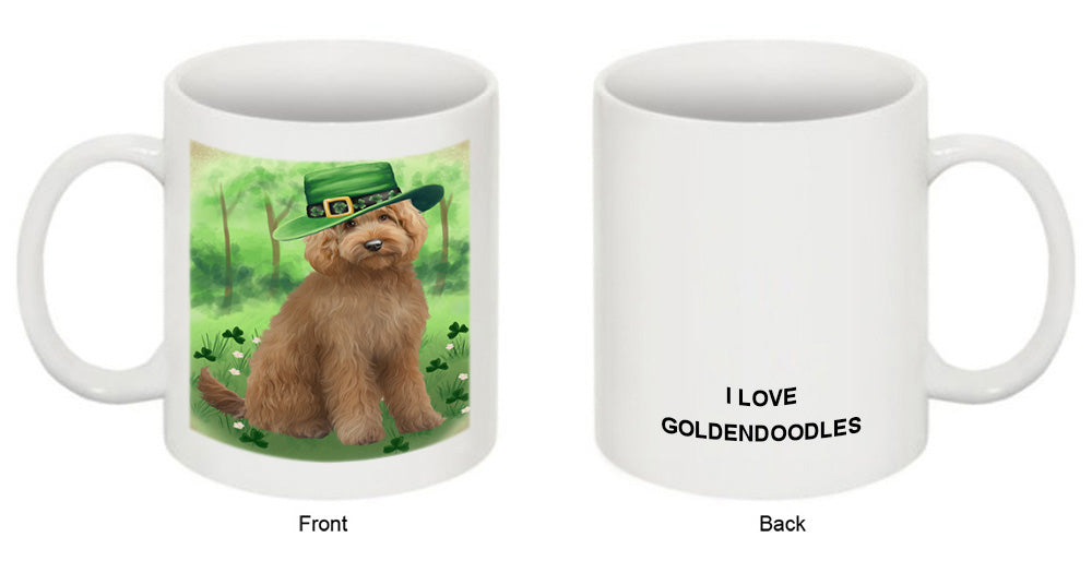 St. Patricks Day Irish Portrait Goldendoodle Dog Coffee Mug MUG52401