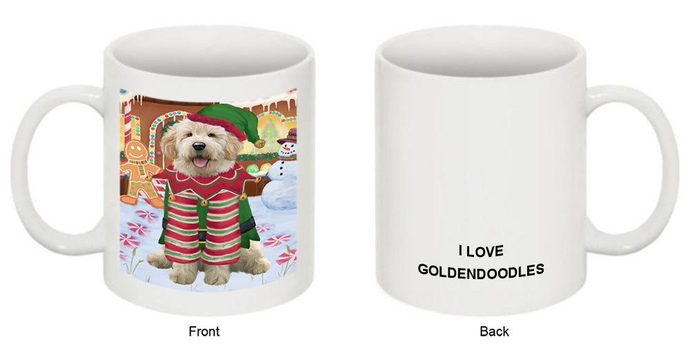 Christmas Gingerbread House Candyfest Goldendoodle Dog Coffee Mug MUG51740