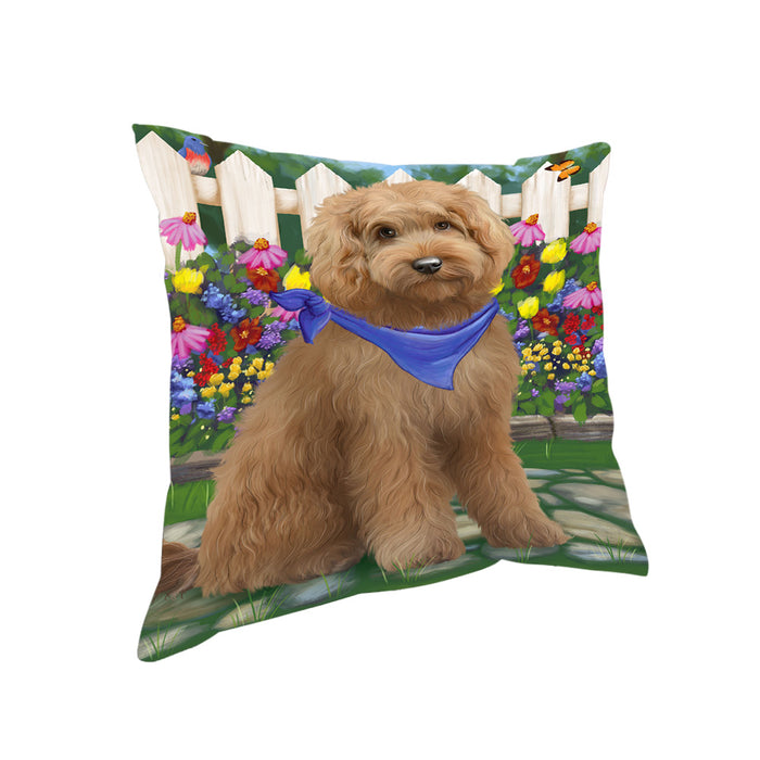 Spring Floral Goldendoodle Dog Pillow PIL65176