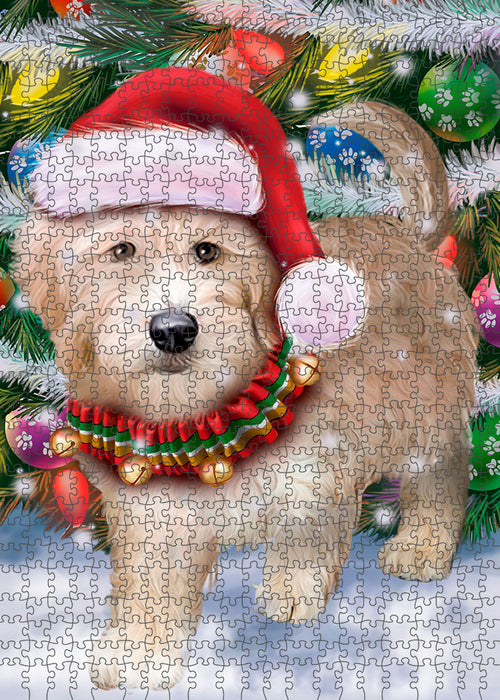 Trotting in the Snow Goldendoodle Dog Puzzle  PUZL85996