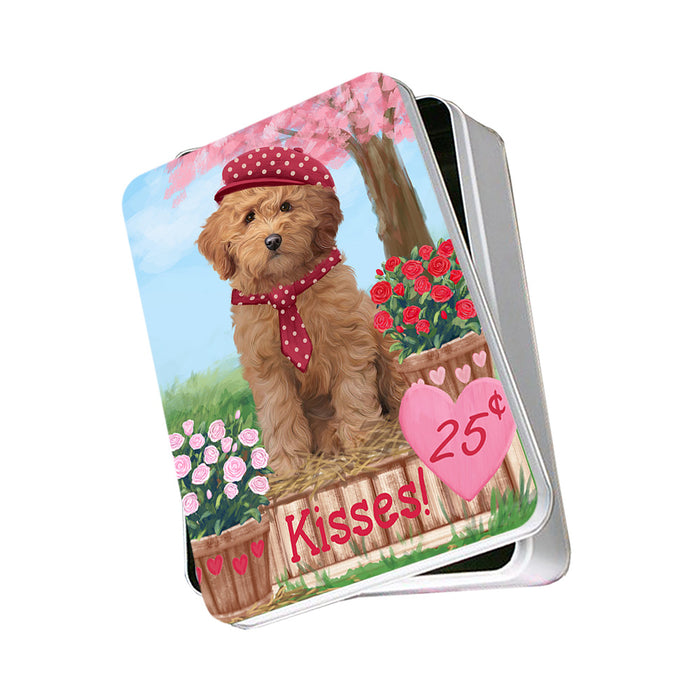 Rosie 25 Cent Kisses Goldendoodle Dog Photo Storage Tin PITN55817