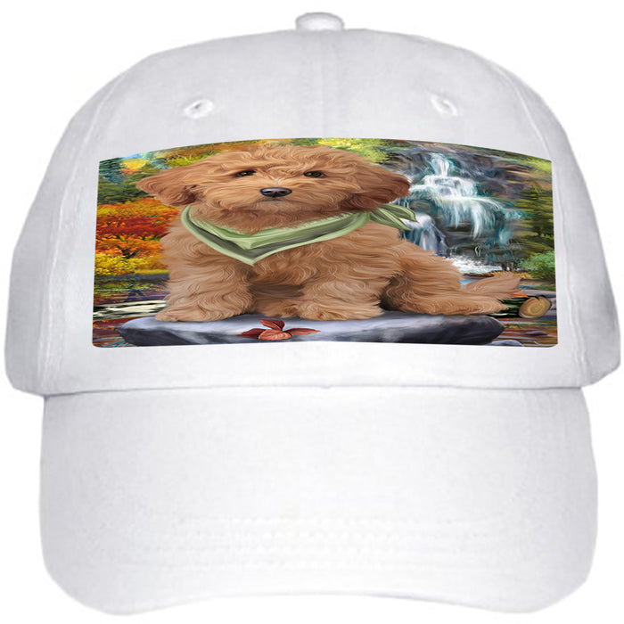 Scenic Waterfall Goldendoodle Dog Ball Hat Cap HAT59406
