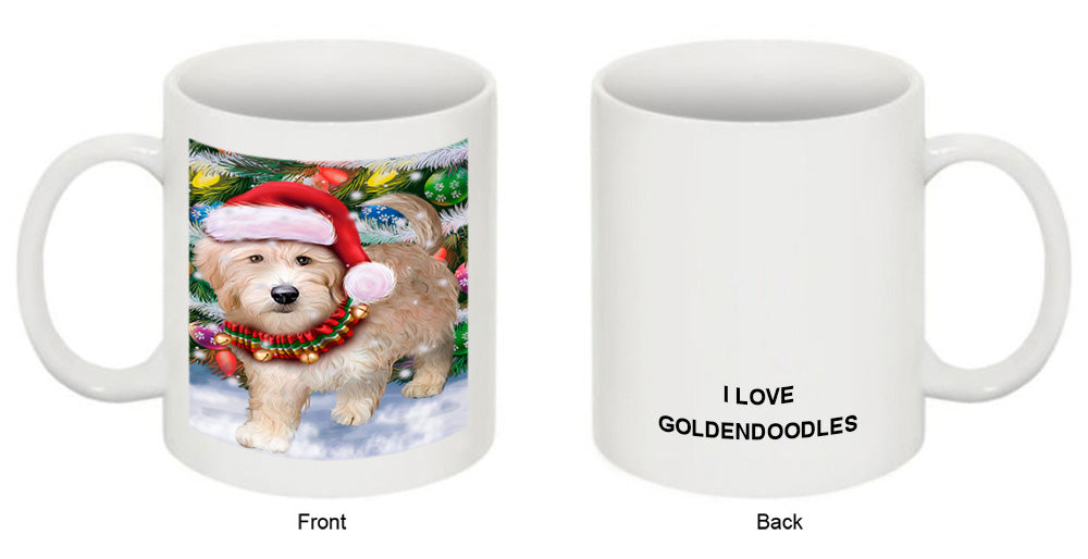 Trotting in the Snow Goldendoodle Dog Coffee Mug MUG49980