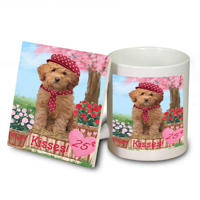 Rosie 25 Cent Kisses Goldendoodle Dog Mug and Coaster Set MUC55866