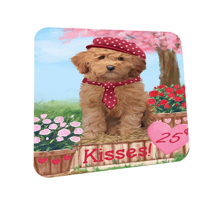 Rosie 25 Cent Kisses Goldendoodle Dog Coasters Set of 4 CST55832