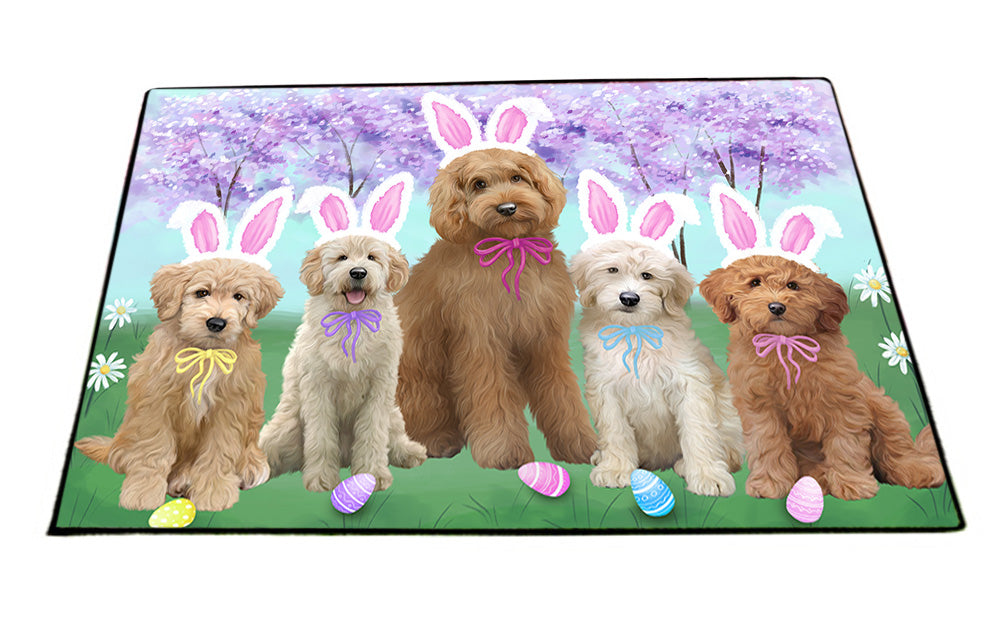 Easter Holiday Goldendoodles Dog Floormat FLMS53757
