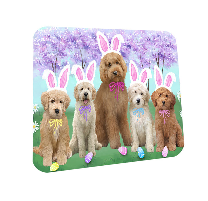 Easter Holiday Goldendoodles Dog Coasters Set of 4 CST56858
