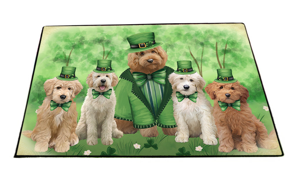 St. Patricks Day Irish Portrait Goldendoodle Dogs Floormat FLMS54209