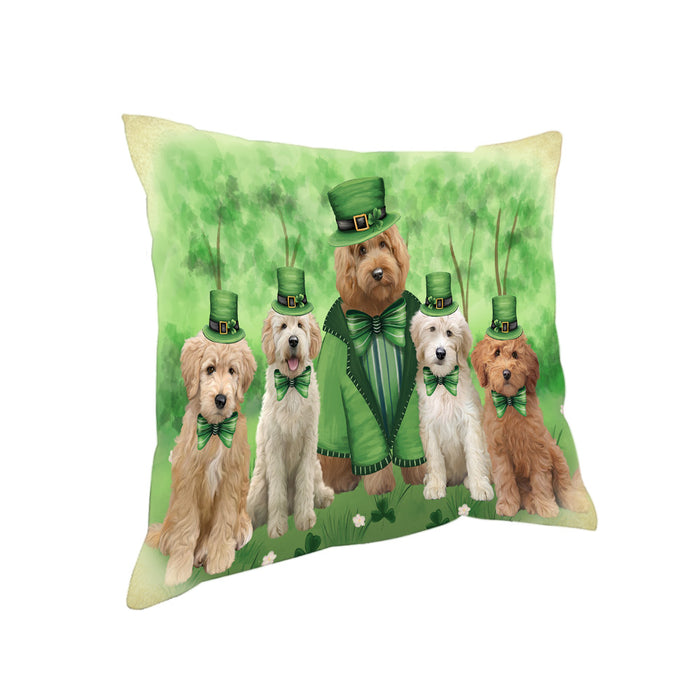 St. Patricks Day Irish Portrait Goldendoodle Dogs Pillow PIL86128