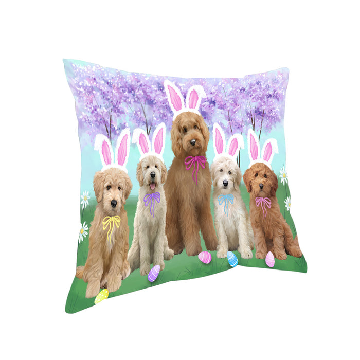 Easter Holiday Goldendoodles Dog Pillow PIL82008