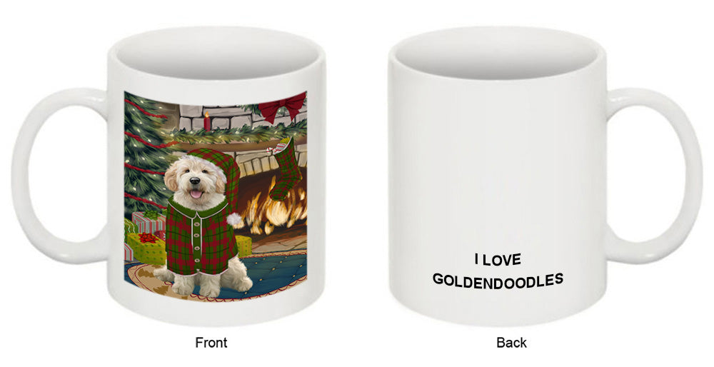 The Stocking was Hung Goldendoodle Dog Coffee Mug MUG50715