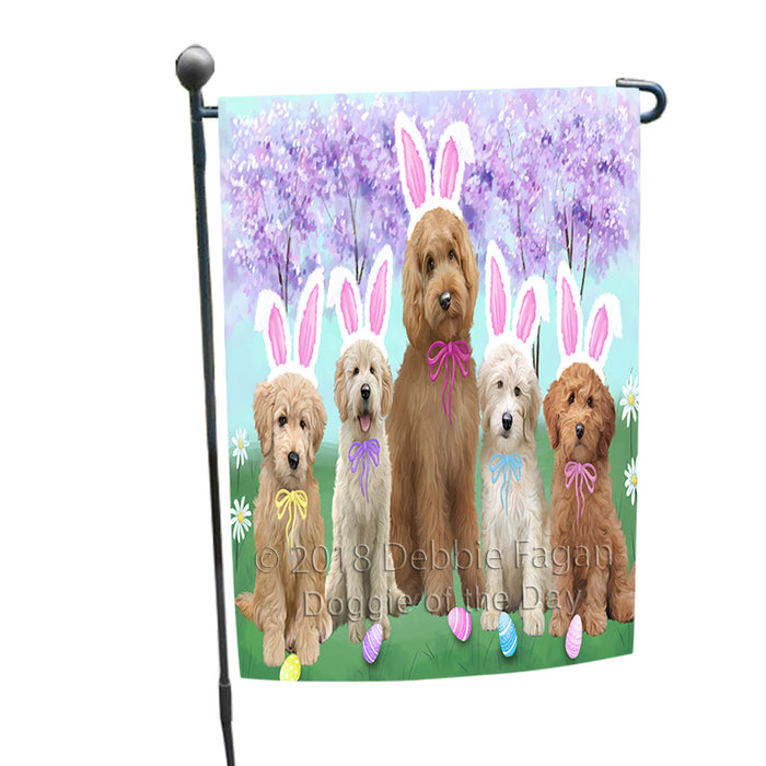 Easter Holiday Goldendoodles Dog Garden Flag GFLG57557