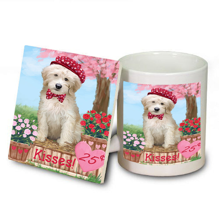 Rosie 25 Cent Kisses Goldendoodle Dog Mug and Coaster Set MUC55867