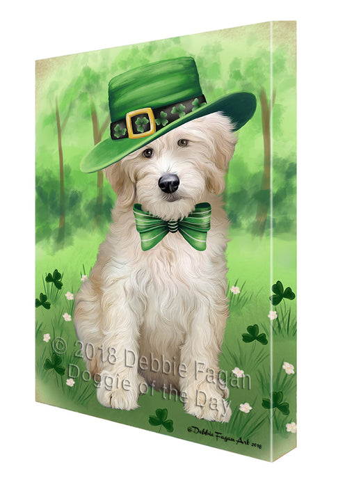 St. Patricks Day Irish Portrait Goldendoodle Dog Canvas Print Wall Art Décor CVS135485