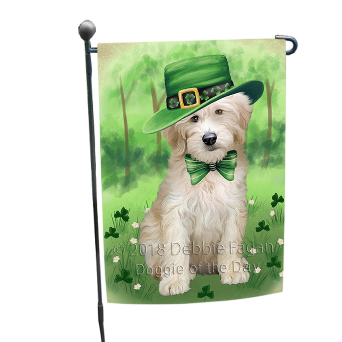 St. Patricks Day Irish Portrait Goldendoodle Dog Garden Flag GFLG64973