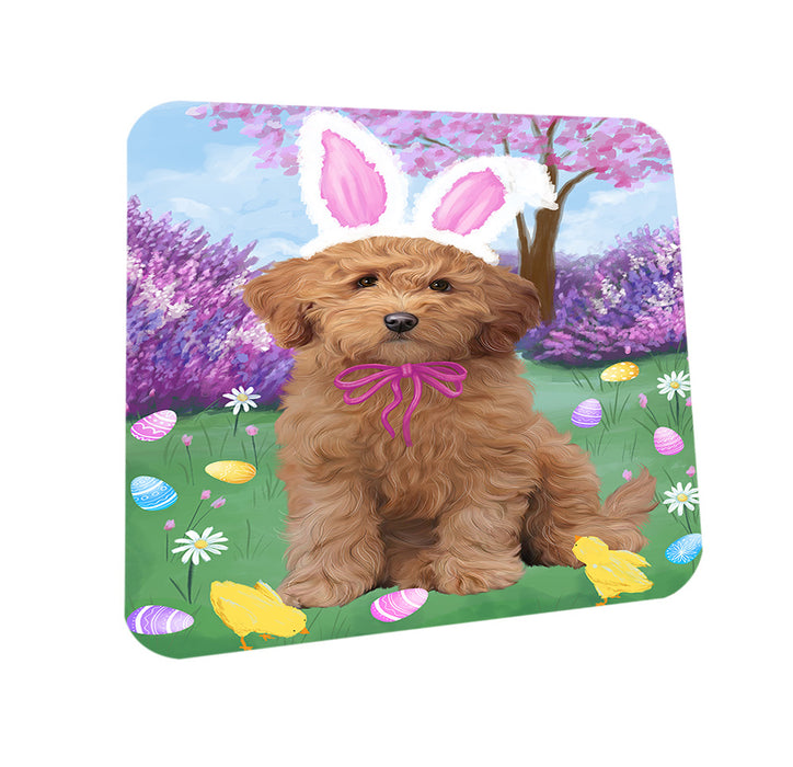 Easter Holiday Goldendoodle Dog Coasters Set of 4 CST56859