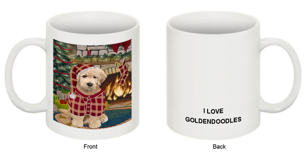 The Stocking was Hung Goldendoodle Dog Coffee Mug MUG50716