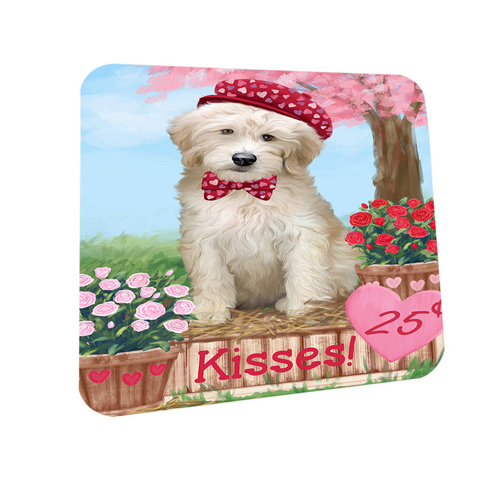 Rosie 25 Cent Kisses Goldendoodle Dog Coasters Set of 4 CST55833