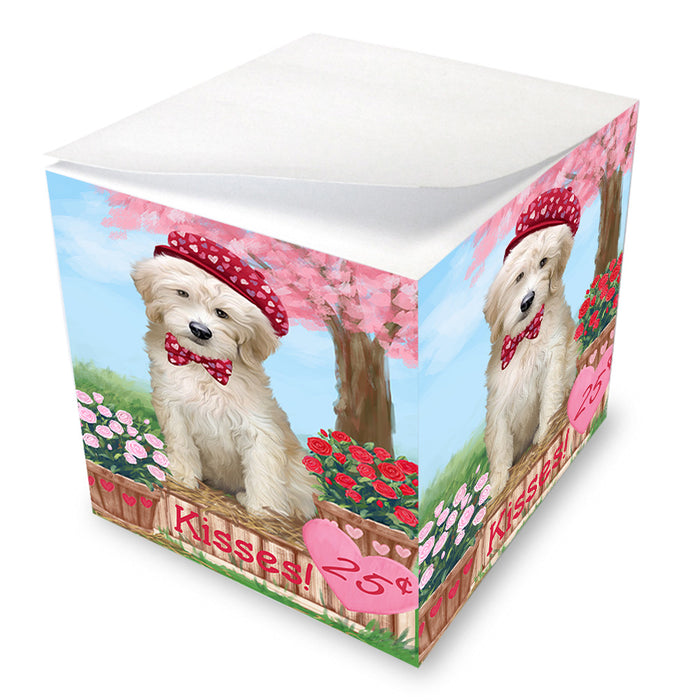 Rosie 25 Cent Kisses Goldendoodle Dog Note Cube NOC53947