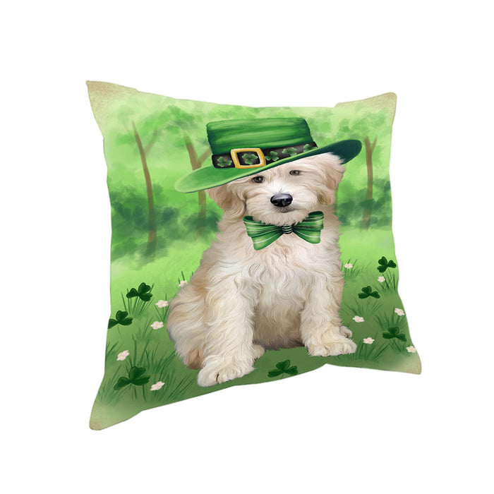 St. Patricks Day Irish Portrait Goldendoodle Dog Pillow PIL86132