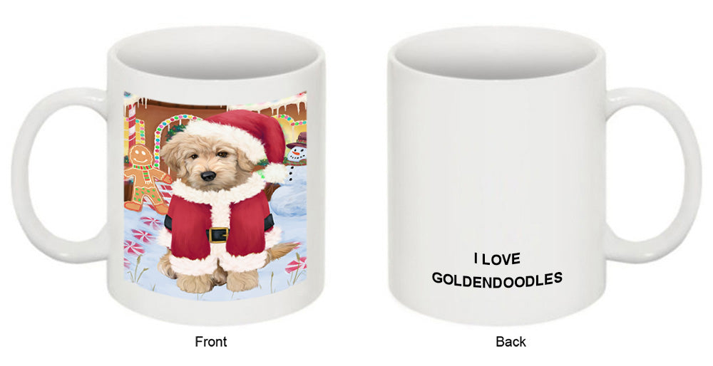 Christmas Gingerbread House Candyfest Goldendoodle Dog Coffee Mug MUG51742