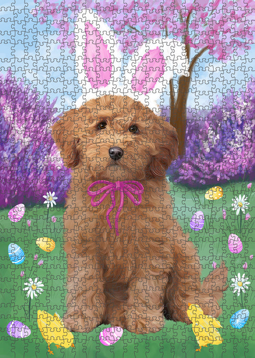 Easter Holiday Goldendoodle Dog Puzzle with Photo Tin PUZL95920