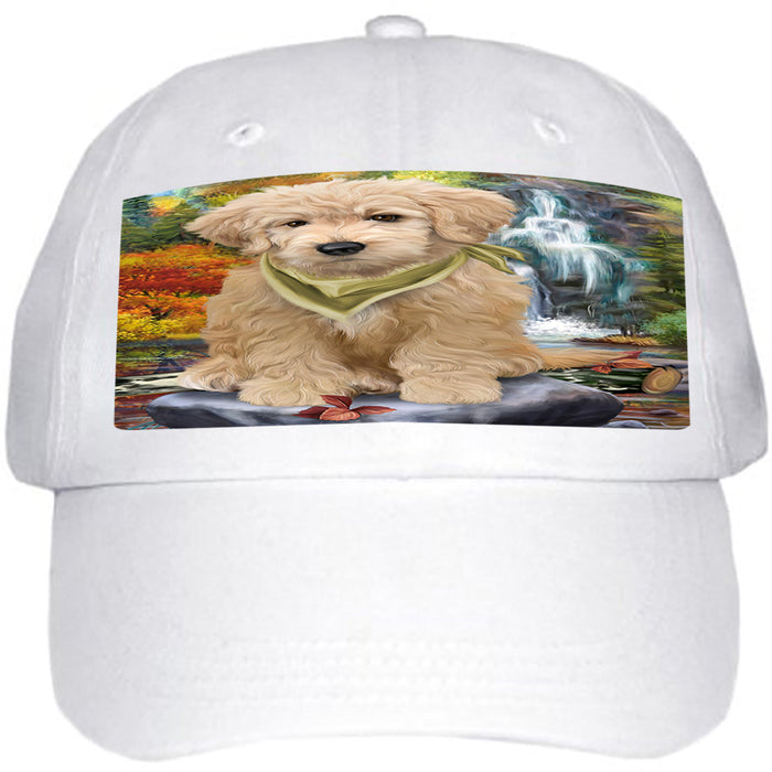 Scenic Waterfall Goldendoodle Dog Ball Hat Cap HAT59409