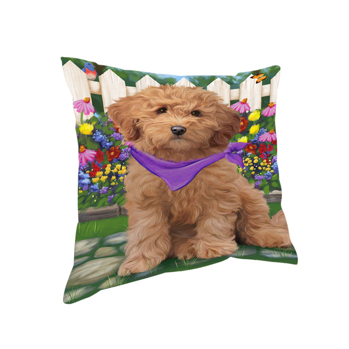 Spring Floral Goldendoodle Dog Pillow PIL65184