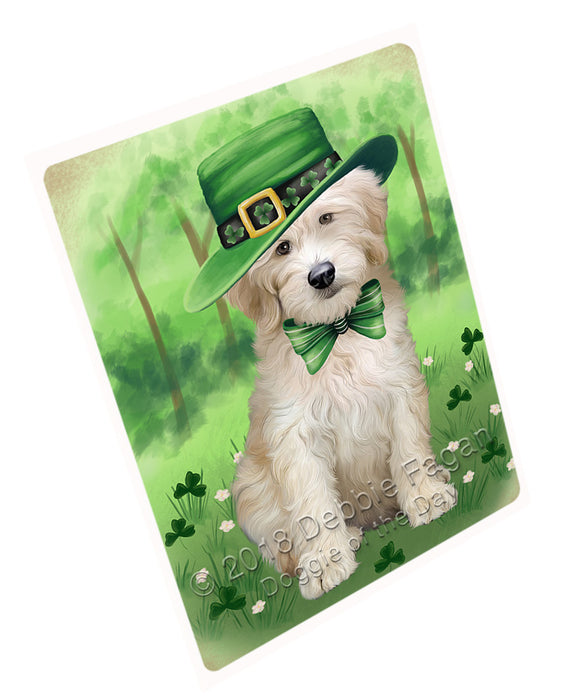 St. Patricks Day Irish Portrait Goldendoodle Dog Cutting Board C77280