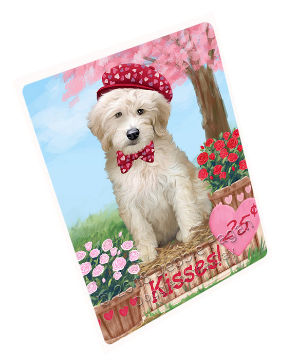 Rosie 25 Cent Kisses Goldendoodle Dog Large Refrigerator / Dishwasher Magnet RMAG97518