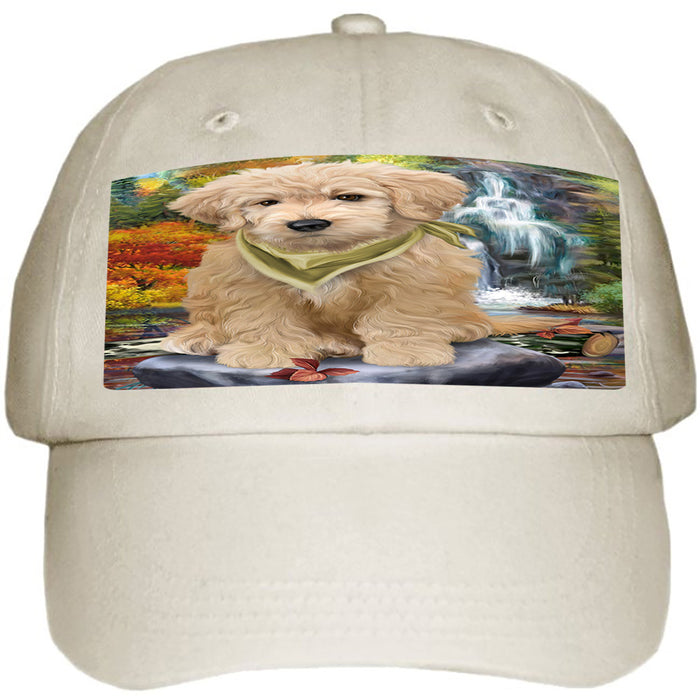 Scenic Waterfall Goldendoodle Dog Ball Hat Cap HAT59409