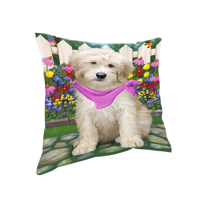 Spring Floral Goldendoodle Dog Pillow PIL65188