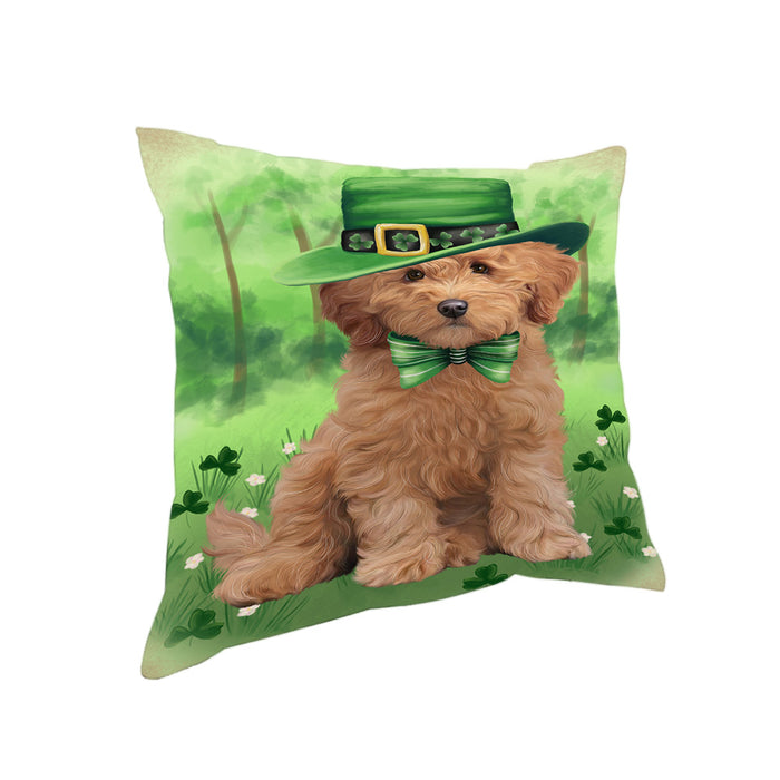 St. Patricks Day Irish Portrait Goldendoodle Dog Pillow PIL86136