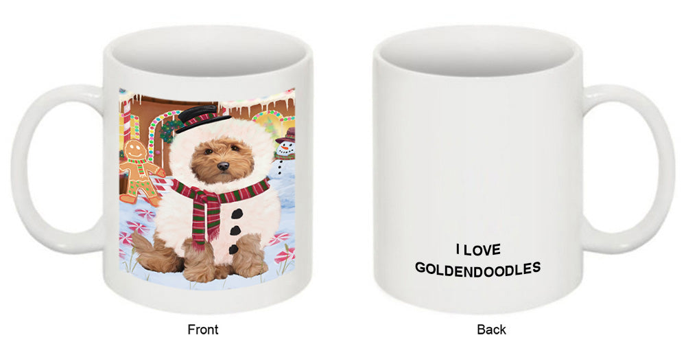 Christmas Gingerbread House Candyfest Goldendoodle Dog Coffee Mug MUG51743