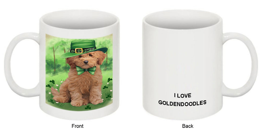St. Patricks Day Irish Portrait Goldendoodle Dog Coffee Mug MUG52404