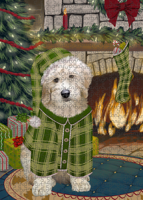 The Stocking was Hung Goldendoodle Dog Puzzle  PUZL89480
