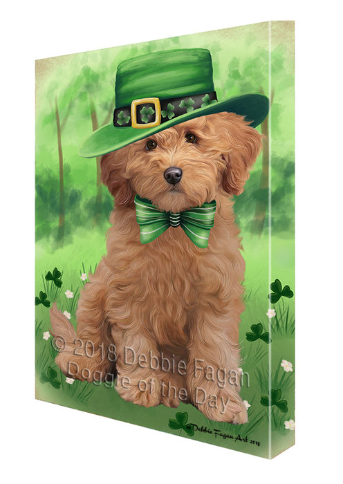 St. Patricks Day Irish Portrait Goldendoodle Dog Canvas Print Wall Art Décor CVS135494