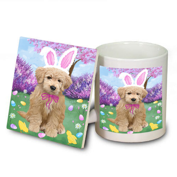 Easter Holiday Goldendoodle Dog Mug and Coaster Set MUC56894