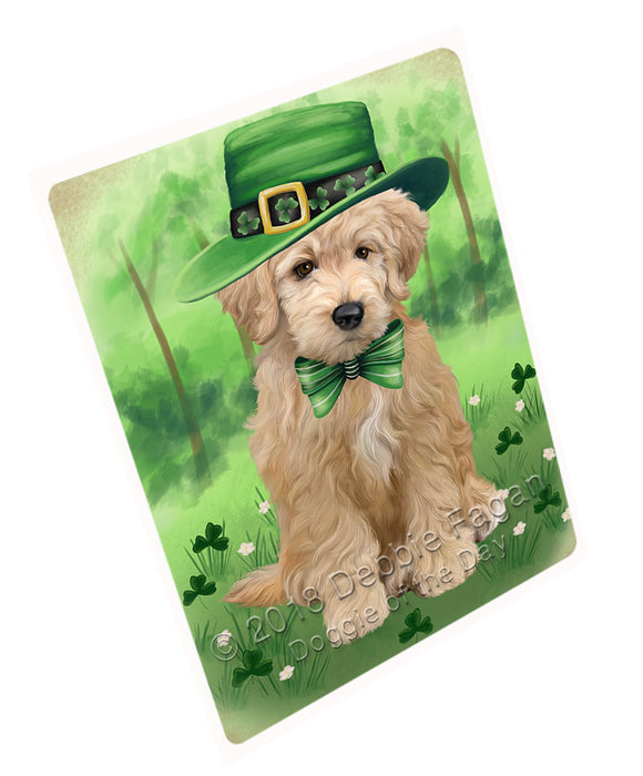 St. Patricks Day Irish Portrait Goldendoodle Dog Cutting Board C77286