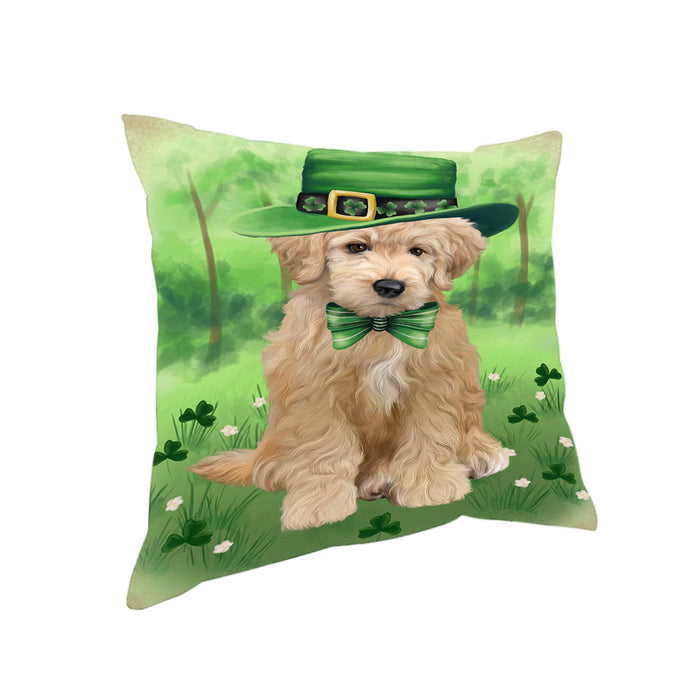 St. Patricks Day Irish Portrait Goldendoodle Dog Pillow PIL86140
