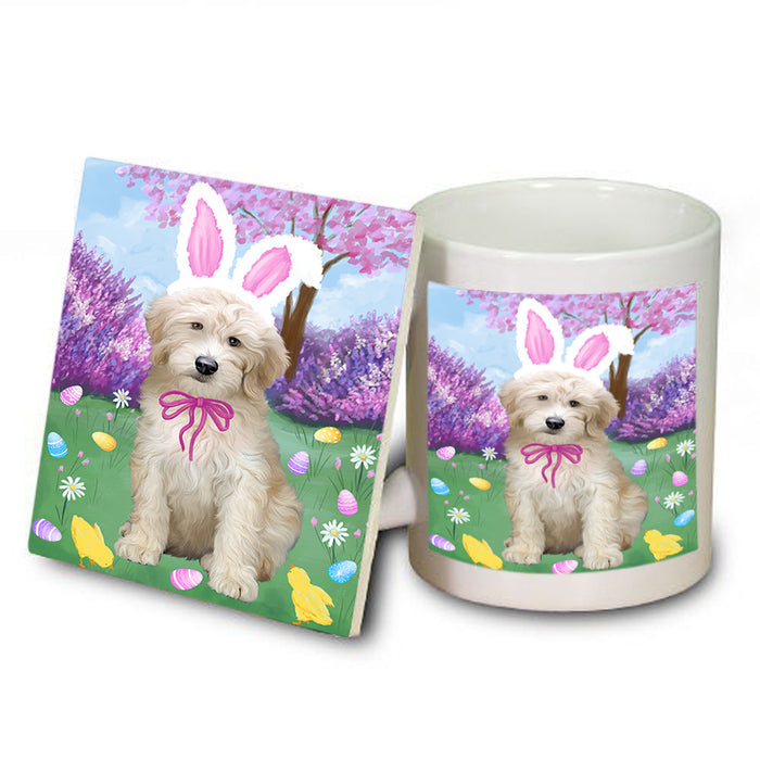 Easter Holiday Goldendoodle Dog Mug and Coaster Set MUC56895