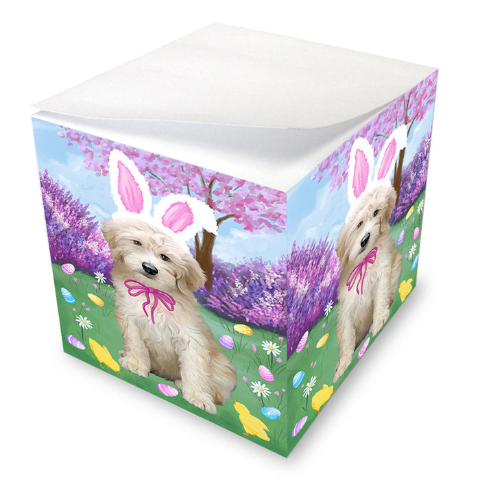 Easter Holiday Goldendoodle Dog Note Cube NOC55020