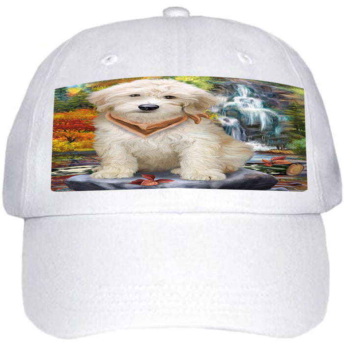 Scenic Waterfall Goldendoodle Dog Ball Hat Cap HAT59415