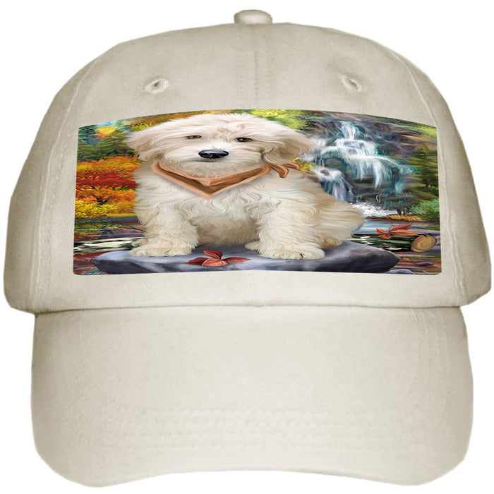 Scenic Waterfall Goldendoodle Dog Ball Hat Cap HAT59415