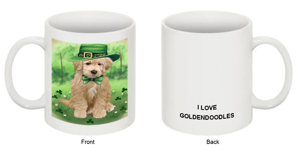 St. Patricks Day Irish Portrait Goldendoodle Dog Coffee Mug MUG52405