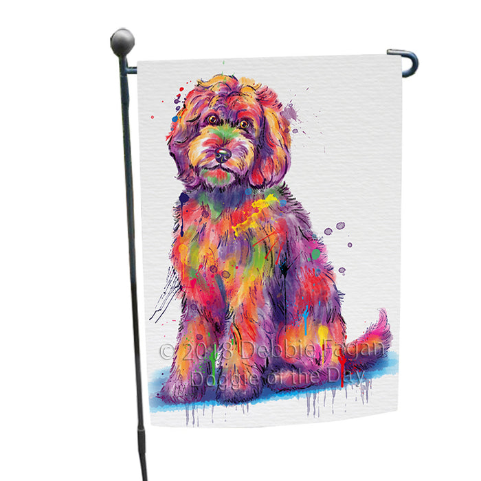 Watercolor Goldendoodle Dog Garden Flag GFLG65164