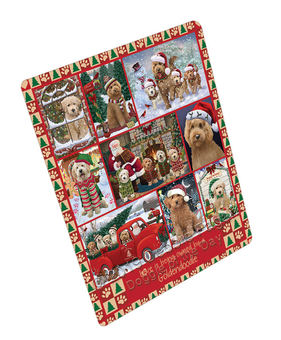 Love is Being Owned Christmas Goldendoodle Dogs Refrigerator / Dishwasher Magnet RMAG107892