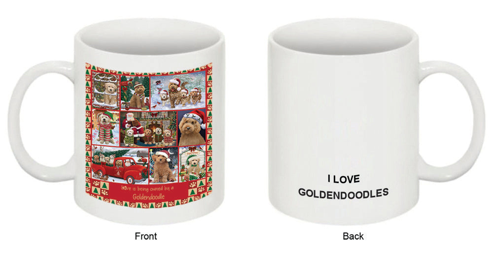 Love is Being Owned Christmas Goldendoodle Dogs Coffee Mug MUG52625